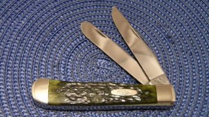 Case XX SS USA 5 Dot (1985) Green Bone 6254 Trapper Knife
