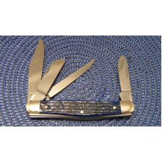 JA Henkels Germany Stainless Bone 4 Blade Stockman Knife JA Henkels Germany Stainless Bone 4 Blade Stockman Knife