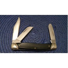 Buck Made in USA 3 Pin Slanted Grooved Bolsters (By Schrade) Black Delrin 301 Stockman Knife Buck Made in USA 3 Pin Slanted Grooved Bolsters (By Schrade) Black Delrin 301 Stockman Knife
