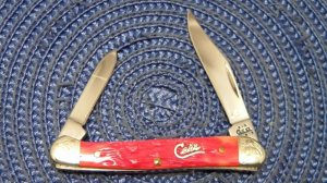 Case XX USA 2004 Red Bone 62109X SS Scrolled Bolsters Baby Copperhead Knife