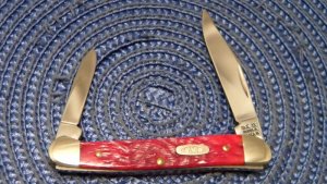 Case XX Bradford PA USA 1991 Dark Red Bone DR62109X SS Baby Copperhead Knife
