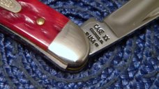 Case XX Bradford PA USA 1991 Dark Red Bone DR62109X SS Baby Copperhead Knife Case XX Bradford PA USA 1991 Dark Red Bone DR62109X SS Baby Copperhead Knife