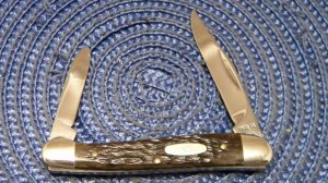 Case XX USA 7 Dot (1983) Bone 62109X New Grind Baby Copperhead Knife