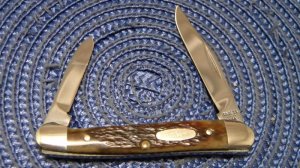Case XX USA 6 Dot (1984) Bone 62109X New Grind Baby Copperhead Knife