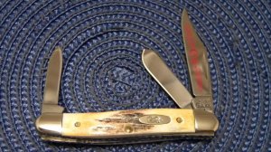Case XX USA 2006 Stag 53087 SS Red Scroll Stockman Knife