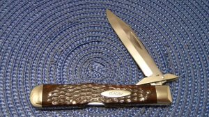 Case XX USA 5 Dot (1975) Bone 6111 1/2 Swing Guard Lockback Knife