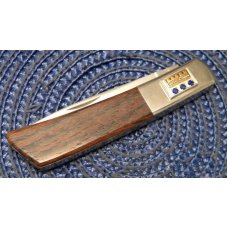 Gerber International Silver Knight Japan Wood Western Union 2 Blade Knife Sapphires & Gold Shield Gerber International Silver Knight Japan Wood Western Union 2 Blade Knife Sapphires & Gold Shield