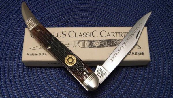 Camillus NY USA CCC-3 Bone Classic Cartridge Bone 7 mm MAUSER Toothpick Knife in Box Camillus NY USA CCC-3 Bone Classic Cartridge Bone 7 mm MAUSER Toothpick Knife in Box
