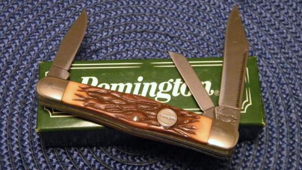 Remington USA Delrin R14 Swell Center Stockman Knife - NIB