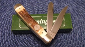 Remington USA Stag 18698 Trapper Knife - NIB
