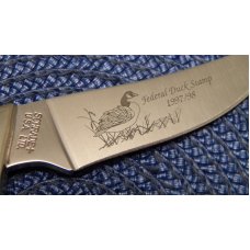 Schrade + USA LTD 1997/98 Federal Duck Stamp Commemorative Fixed Blade Knife in Box Schrade + USA LTD 1997/98 Federal Duck Stamp Commemorative Fixed Blade Knife in Box