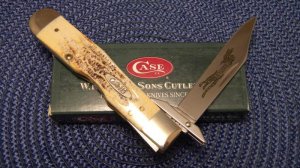 Case XX USA 2002 Bone/Stag 6.5111 1/2 Cheetah Knife - NIB