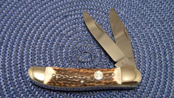 Robt Klaas Kissing Crane Solingen Germany Rostfrei Stag Copperhead Knife Robt Klaas Kissing Crane Solingen Germany Rostfrei Stag Copperhead Knife