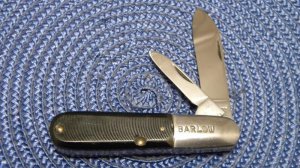 Kutmaster Utica N.Y. Made in USA Black Spear Master Barlow Knife 