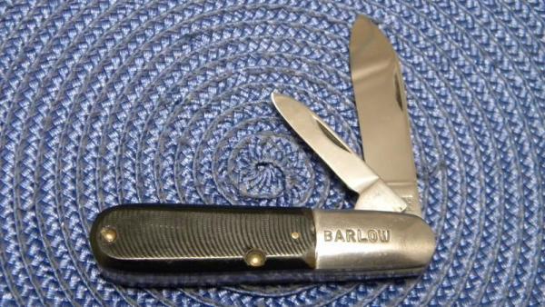 Kutmaster Utica N.Y. Made in USA Black Spear Master Barlow Knife 