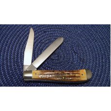 Schrade + USA 1982 NKCA Stag Trapper Knife Schrade + USA 1982 NKCA Stag Trapper Knife