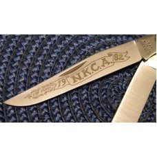 Schrade + USA 1982 NKCA Stag Trapper Knife Schrade + USA 1982 NKCA Stag Trapper Knife