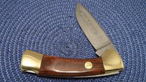 Boker Solingen Germany Stainless Tree Brand Classic Wood 2000 440C Lockback Knife c.1978-1984