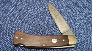 Boker Solingen Germany Stainless Tree Brand Classic Wood 1000 Lockback Knife c.1978-1984