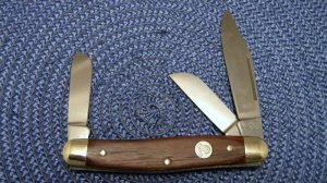 Boker Solingen Germany Tree Brand Classic Wood 7474 Stockman Knife c.1978-1984