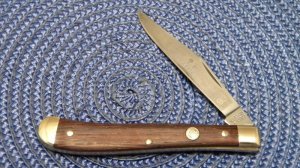 Boker Solingen Germany Tree Brand Classic Wood 93 Slimline Trapper Farmers Jack Knife c.1978-1984
