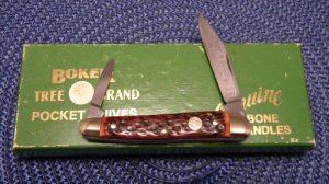 Boker Solingen Germany Tree Brand Classic Bone 240 Stockman Knife c.1970's in Box