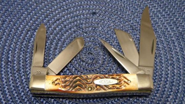 Case XX SS USA 5 Dot (1985) Second Cut Stag 5592 5 Blade Stockman Knife Case XX SS USA 5 Dot (1985) Second Cut Stag 5592 5 Blade Stockman Knife
