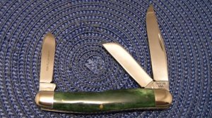 Case XX USA 1 Dot (1979) Smooth Green Bone SG63047 Stockman Knife