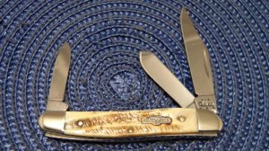 Case XX USA 2004 Bone Stag 6.53087 SS Stockman Knife