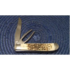 Case XX USA 2002 Bone 6207G SS Mini Trapper Golf Knife 