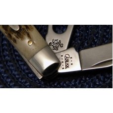Case XX USA 2002 Bone 6207G SS Mini Trapper Golf Knife 