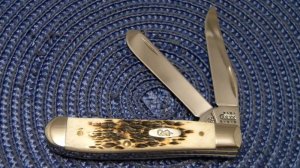 Case XX USA 2001 Bone 6207 SS Mini Trapper Knife 