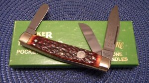 Boker Solingen Germany Tree Brand Classic Bone 7474 Stockman Knife c.1970's - NIB