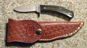 Case XX USA 1 Dot (1979) Wood P51 SSP Li'L Devil Fixed Blade Sheath Knife