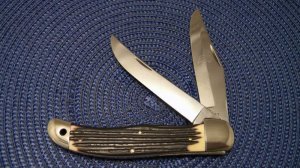 Queen #39 Imitation Winterbottom Bone Folding Hunter Knife Q77 Tang Stamp Etched c.1977