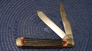 Queen #19 Imitation Winterbottom Bone Trapper Knife Q79 Tang Stamp Etched c.1979