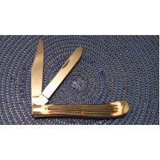 Queen #24 Imitation Winterbottom Bone Slimline Trapper Knife No Tang Stamp Etched c.1960's