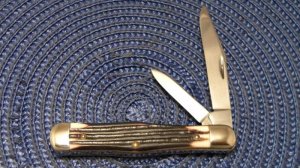 Queen #56 Imitation Winterbottom Bone Coke Bottle Knife No Tang Stamp Etched c.1960's