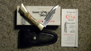 Case XX Stainless USA 8 Dot (1972) Curly Maple 7197L SSP Shark Tooth Lockback Knife - NIB