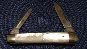 John Primble India Steel Works Pearl 2 Blade Sleeveboard Pen Knife