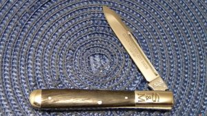 Schatt & Morgan Titusville PA. Ebony 1 Blade Queen Cutlery 2011 Show Knife