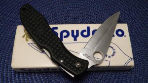 Spyderco AUS-8 Stainless Seki-City Japan C10PBK Endura Tactical Lockback Knife in Box