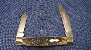 Queen City Bone 2 Blade Stockman Knife 1 of 200