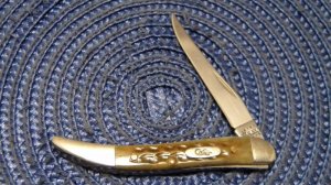 Case XX USA 2000 Bone 610096 SS Tiny Toothpick Knife