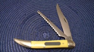 Case XX Stainless USA 3 Dot (1977) Yellow 32095 Fish Knife