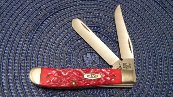 Case XX Bradford PA USA 1991 Dark Red Bone DR6207 SS Mini Trapper Knife Case XX Bradford PA USA 1991 Dark Red Bone DR6207 SS Mini Trapper Knife