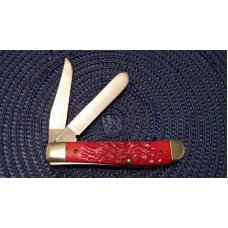Case XX Bradford PA USA 1991 Dark Red Bone DR6207 SS Mini Trapper Knife Case XX Bradford PA USA 1991 Dark Red Bone DR6207 SS Mini Trapper Knife