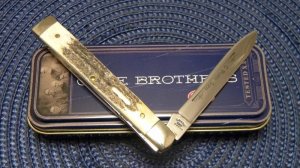 C Platts' Sons USA Burnt Stag 5185 SS Doctor's Knife in Box c.2005
