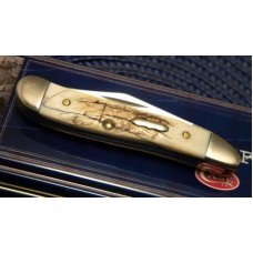 C Platts' Sons USA Burnt Stag 5220 SS Peanut Knife in Box c.2005 C Platts' Sons USA Burnt Stag 5220 SS Peanut Knife in Box c.2005