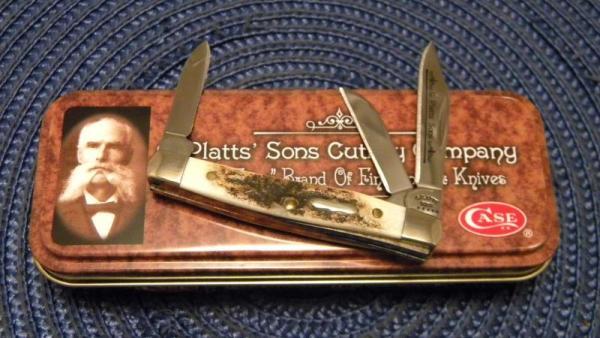 C Platts' Sons USA Burnt Stag 5333 SS Stockman Knife in Box c.2005 C Platts' Sons USA Burnt Stag 5333 SS Stockman Knife in Box c.2005